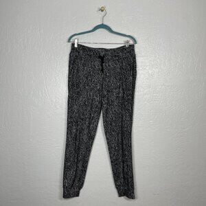 Lululemon Women 8 Black White Ready to Rulu Jacquard Jogger Pants Luon Pockets